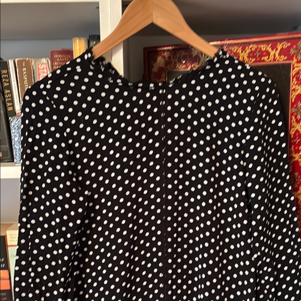 Zara Black and White Long Sleeve Sundress